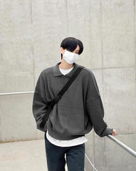 Cozy Knit Polo Sweater