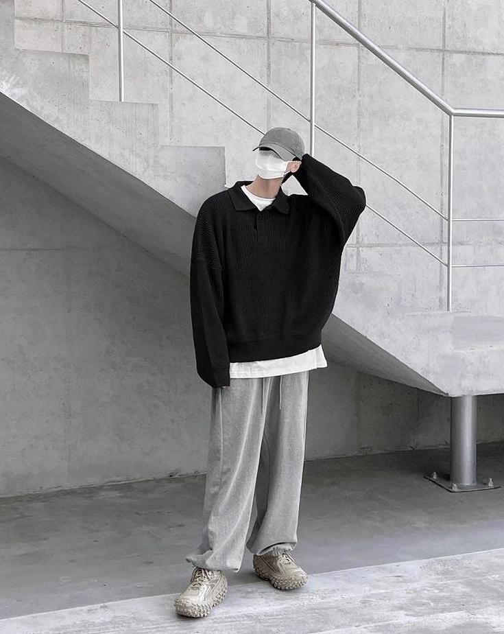 Cozy Knit Polo Sweater