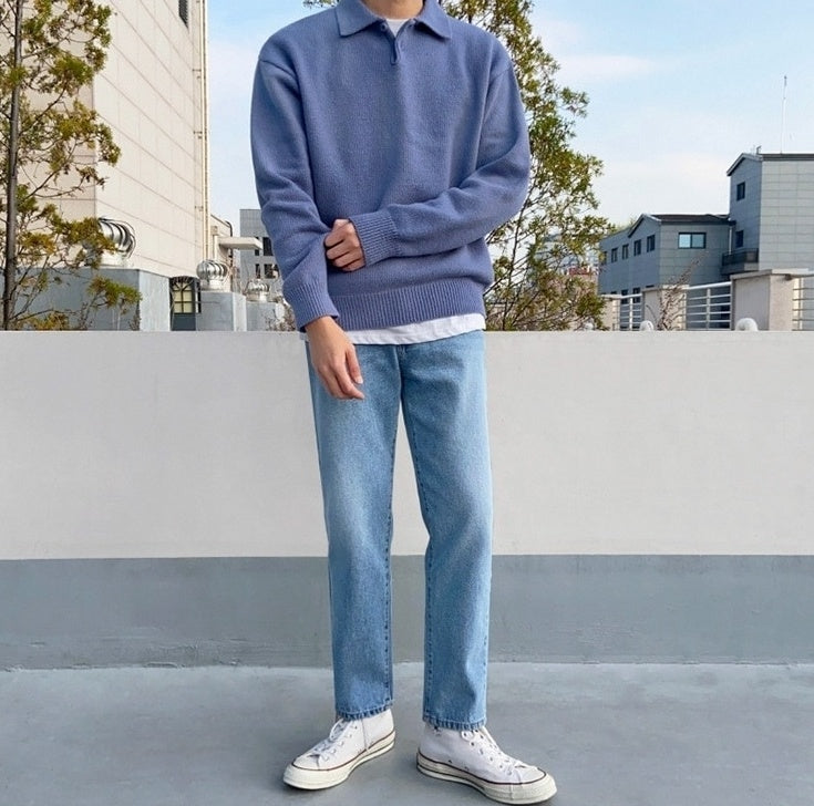 Cozy Knit Polo Sweater