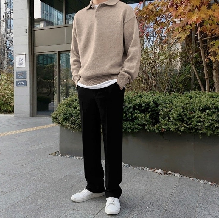 Cozy Knit Polo Sweater