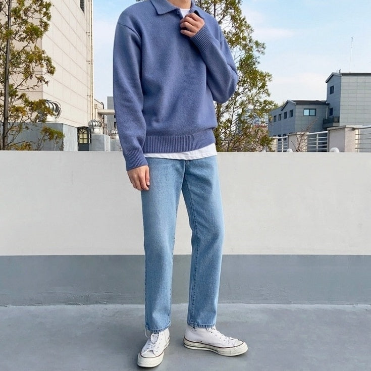 Cozy Knit Polo Sweater