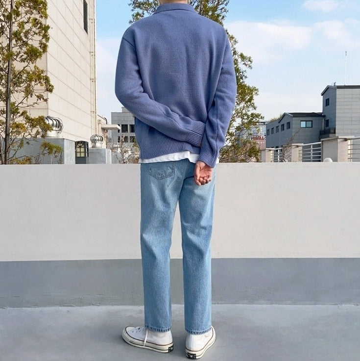 Cozy Knit Polo Sweater