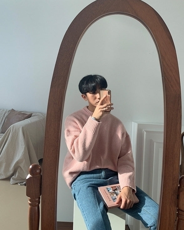 Cozy Knit Sweater Casual Loose Fit Pullover
