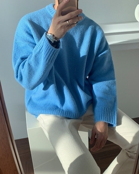 Cozy Knit Sweater Casual Loose Fit Pullover