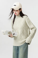 Cozy Knit Braided Sweater