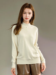 Apricot Plain Knit Sweater Top