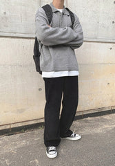 Cozy Knit Sweater With Classic Collar