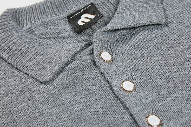 Cozy Knit Sweater With Classic Collar