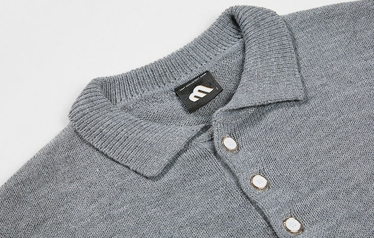 Cozy Knit Sweater With Classic Collar