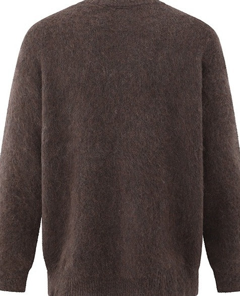 Cozy Knit Sweater With Trendy Print