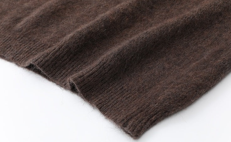 Cozy Knit Sweater With Trendy Print