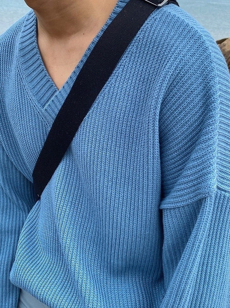 Cozy Knit Vneck Sweater