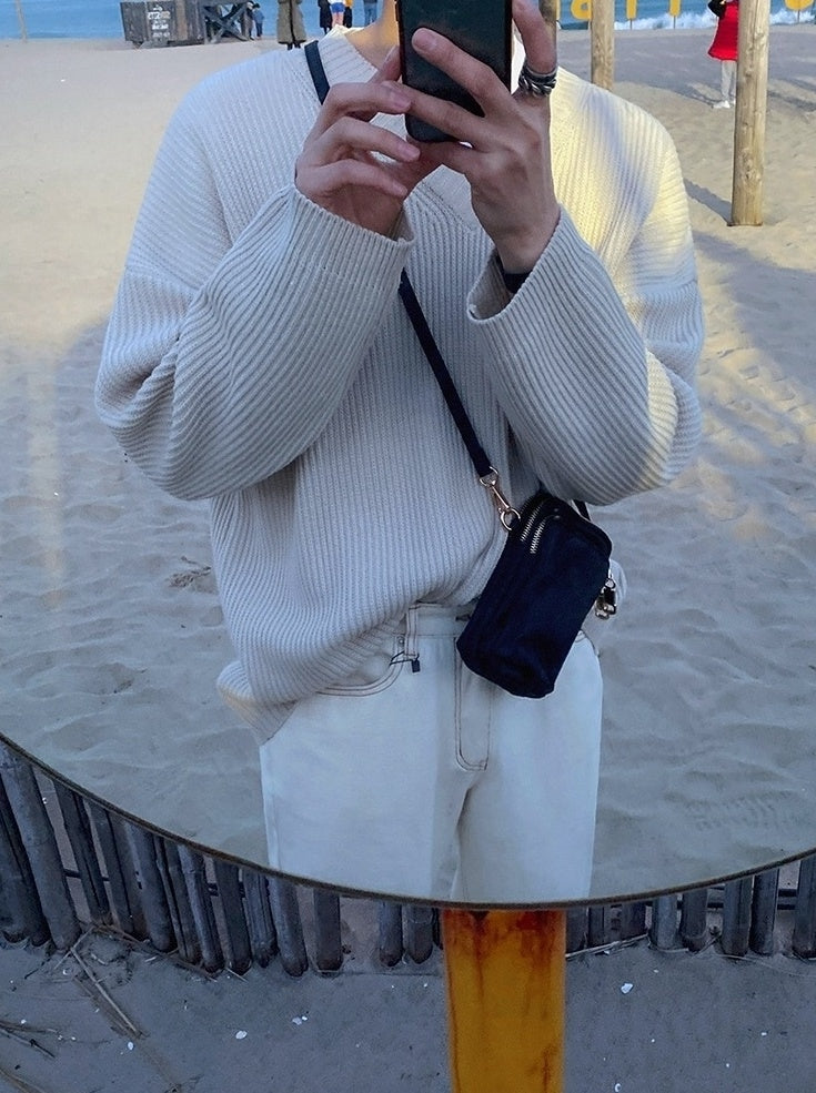 Cozy Knit Vneck Sweater