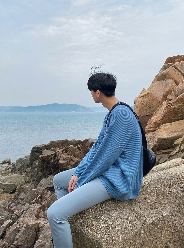 Cozy Knit Vneck Sweater