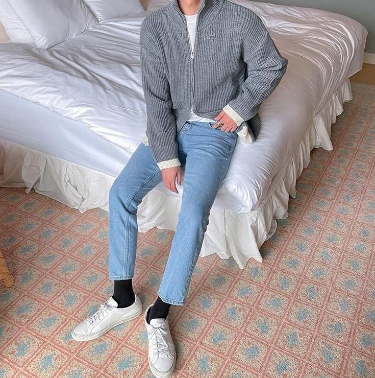 Cozy Knit Zip Cardigan Sweater