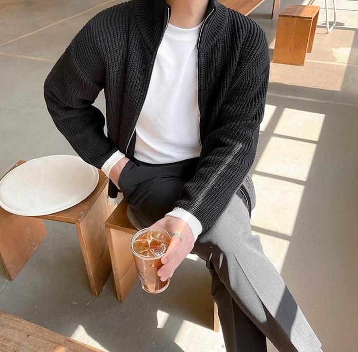 Cozy Knit Zip Cardigan Sweater
