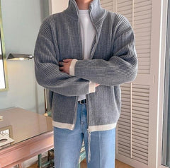 Cozy Knit Zip Cardigan Sweater