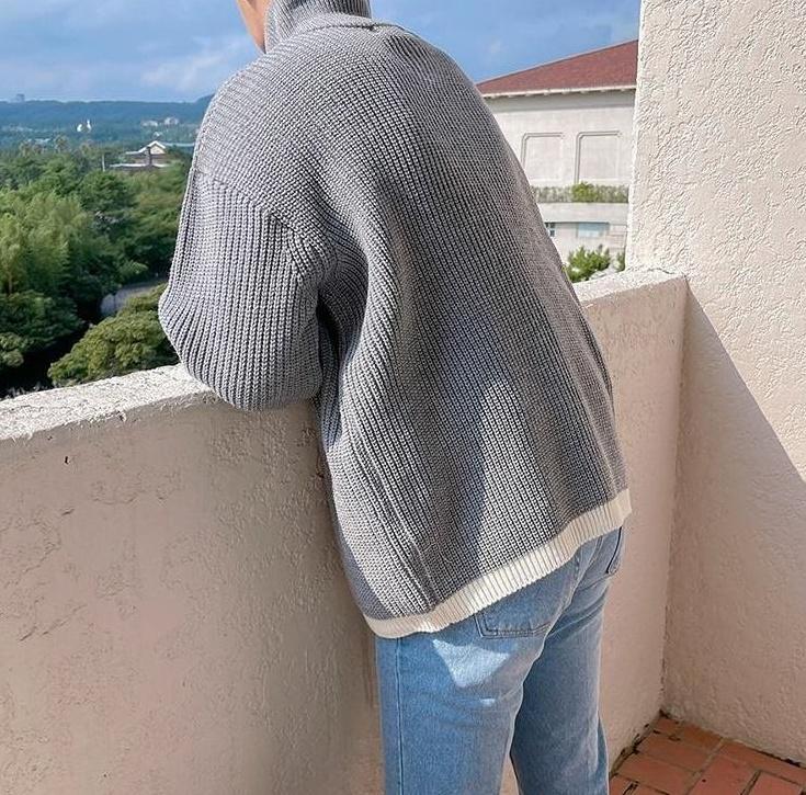 Cozy Knit Zip Cardigan Sweater