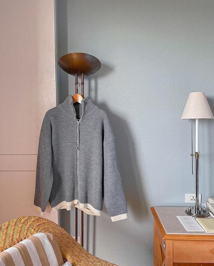 Cozy Knit Zip Cardigan Sweater
