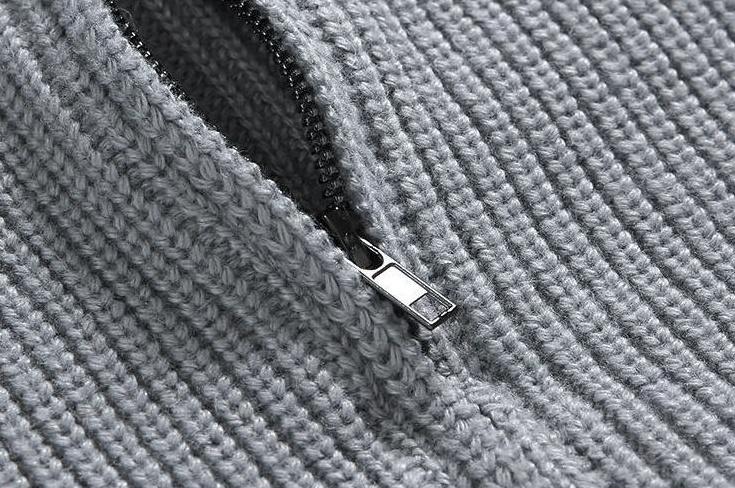 Cozy Knit Zipper Cardigan Sweater