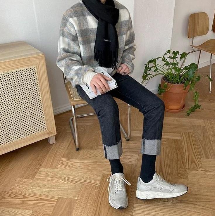 Cozy Plaid Fleece Sweatshirt