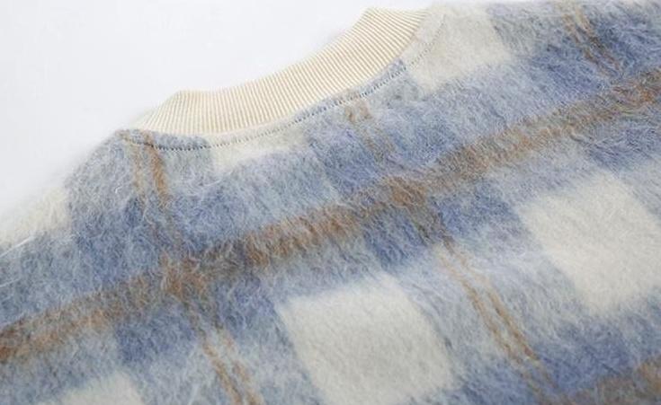 Cozy Plaid Fleece Sweatshirt