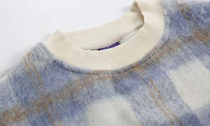 Cozy Plaid Fleece Sweatshirt