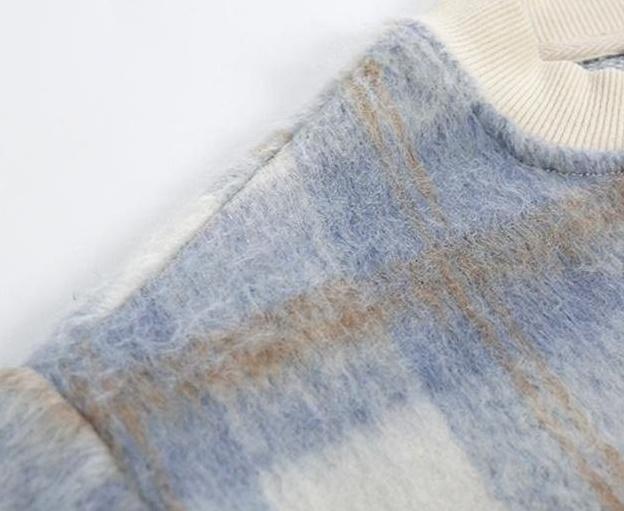 Cozy Plaid Fleece Sweatshirt