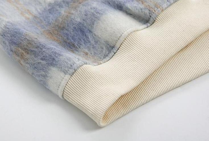 Cozy Plaid Fleece Sweatshirt