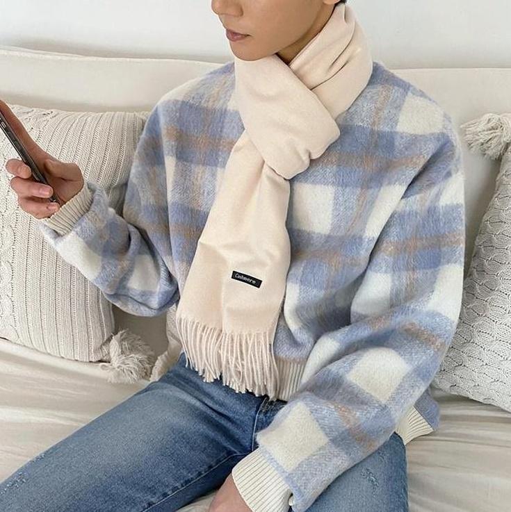 Cozy Plaid Fleece Sweatshirt