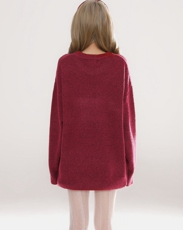 Cozy Red Knit Sweater Winter Collection