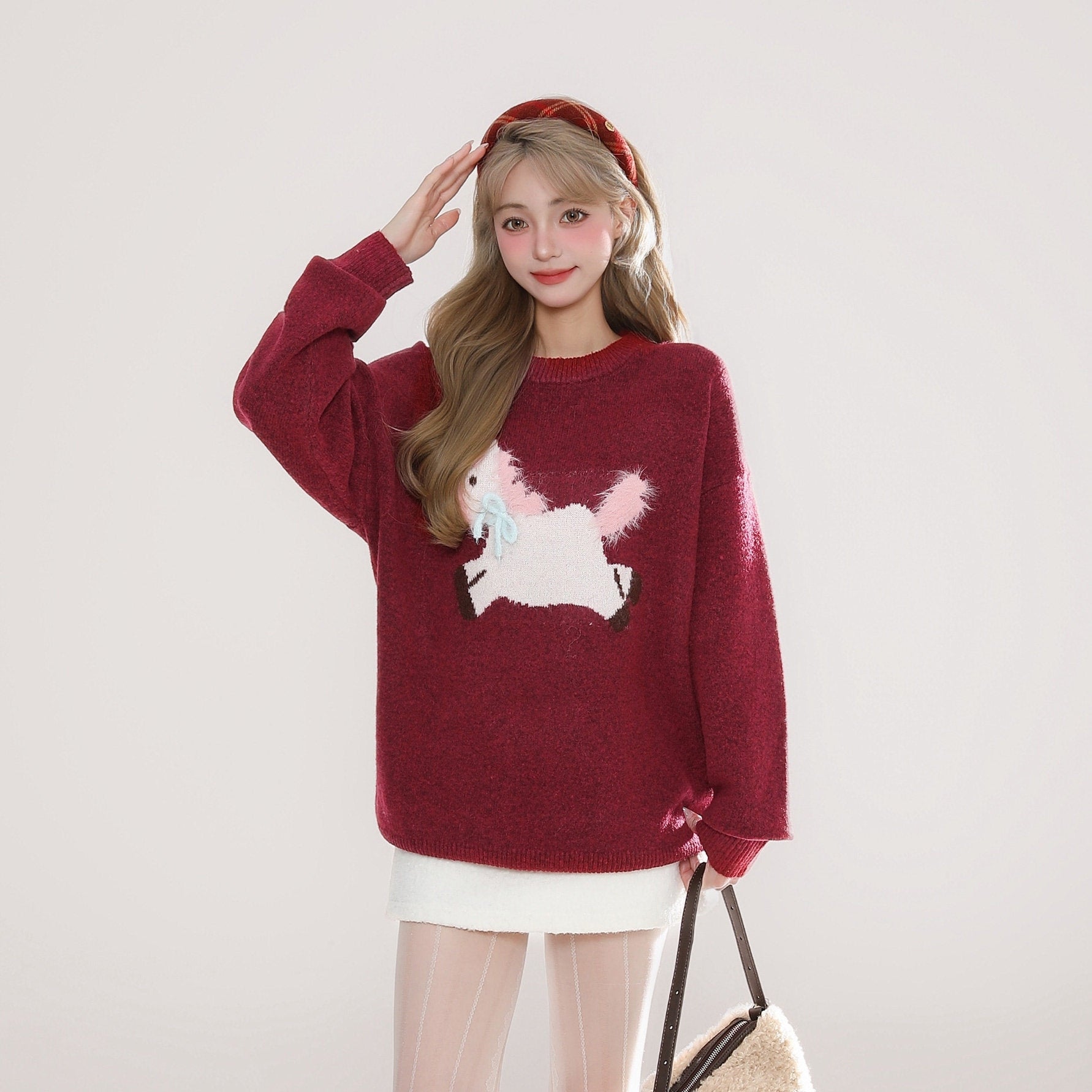 Cozy Red Knit Sweater Winter Collection