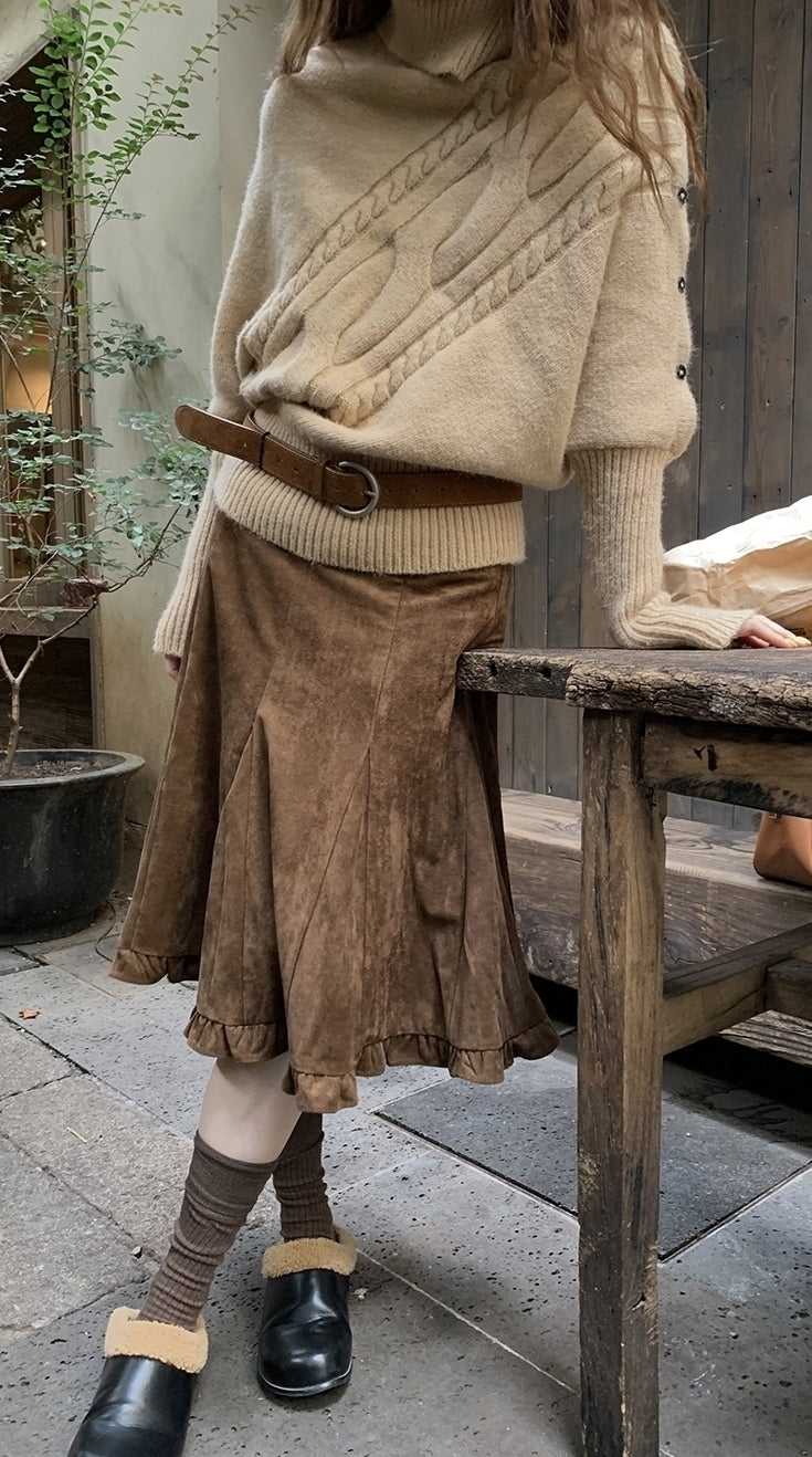 Cozy Turtleneck Knit Sweater Casual Chic Style