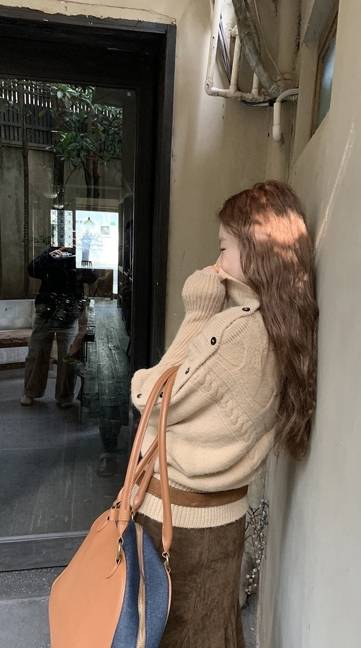 Cozy Turtleneck Knit Sweater Casual Chic Style