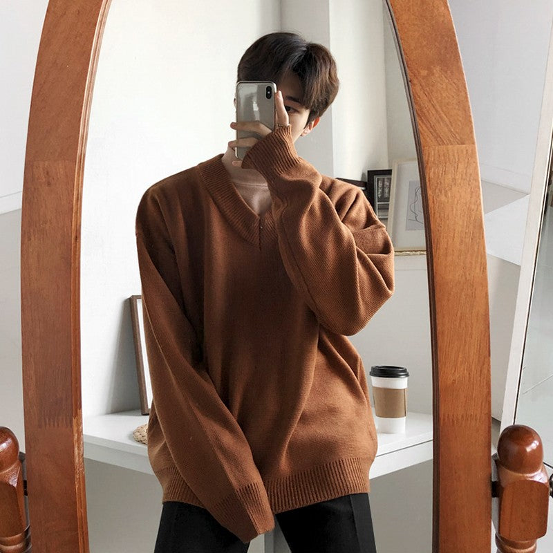 Cozy Vneck Knit Sweater