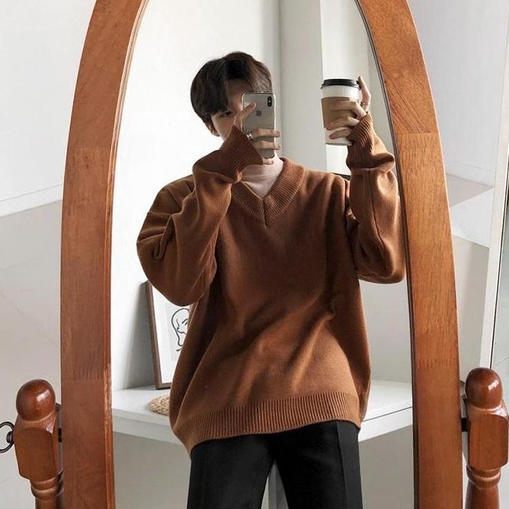 Cozy Vneck Knit Sweater