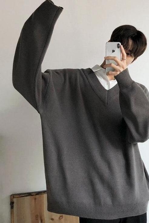 Cozy Vneck Knit Sweater