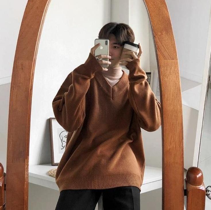 Cozy Vneck Knit Sweater