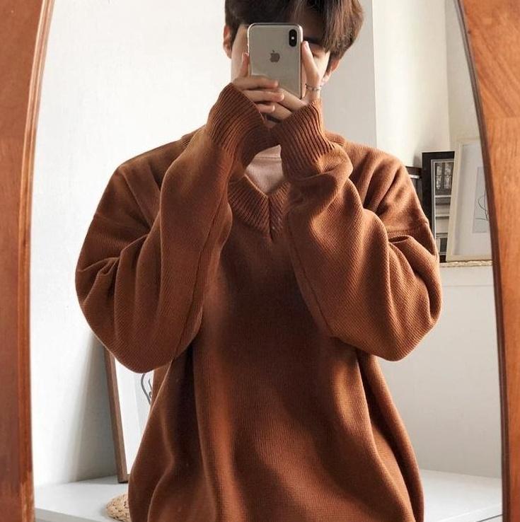 Cozy Vneck Knit Sweater