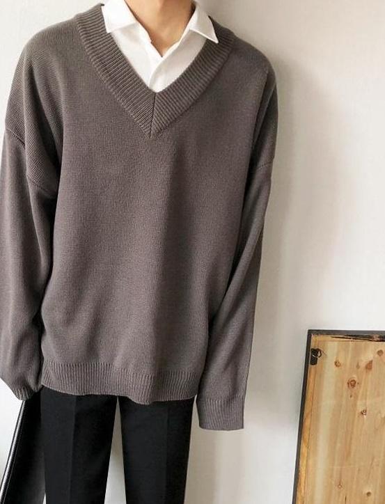 Cozy Vneck Knit Sweater