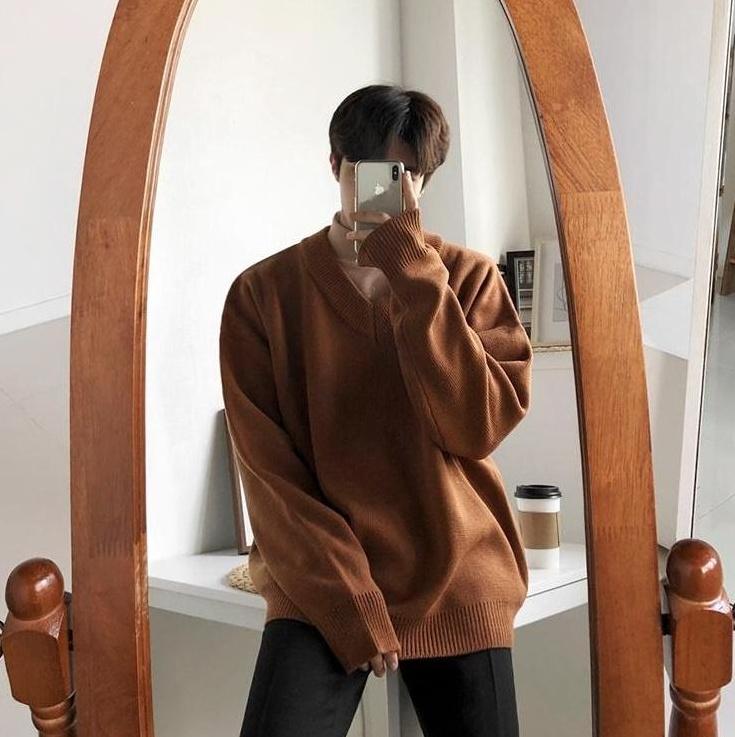 Cozy Vneck Knit Sweater
