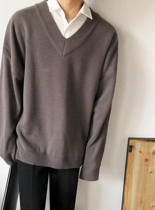 Cozy Vneck Knit Sweater