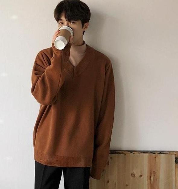 Cozy Vneck Knit Sweater