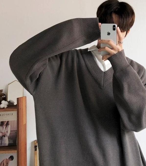 Cozy Vneck Knit Sweater