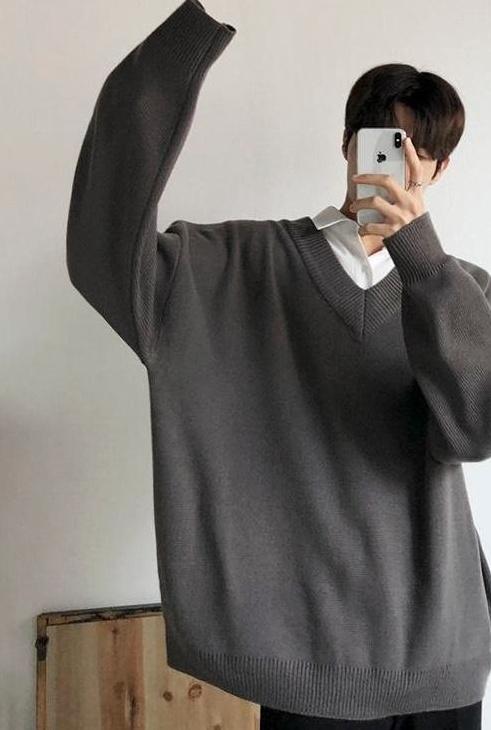 Cozy Vneck Knit Sweater