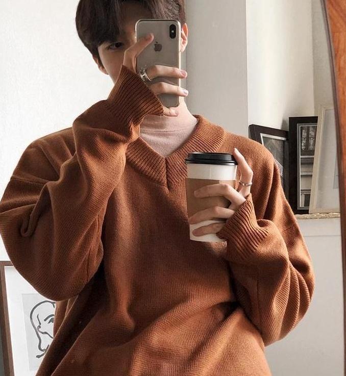 Cozy Vneck Knit Sweater