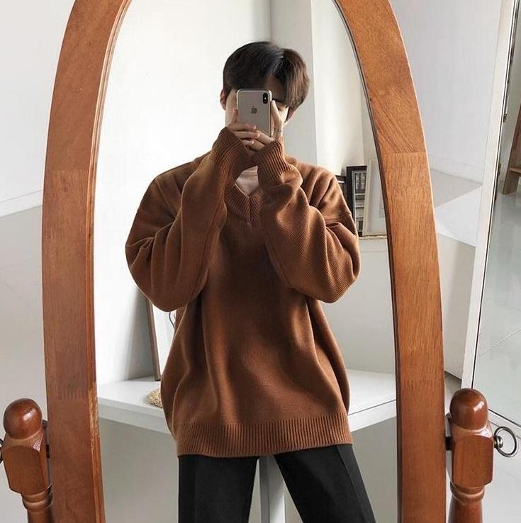 Cozy Vneck Knit Sweater