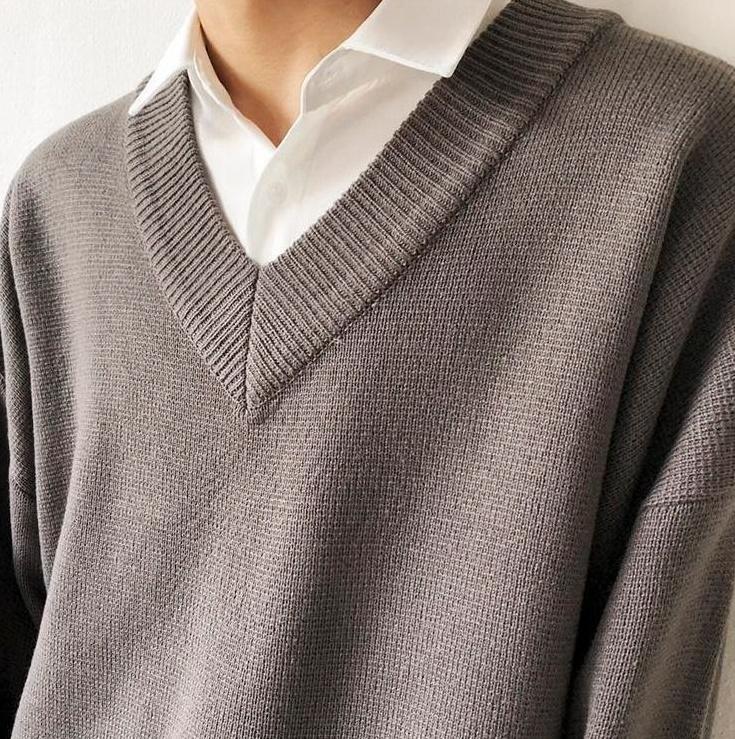 Cozy Vneck Knit Sweater