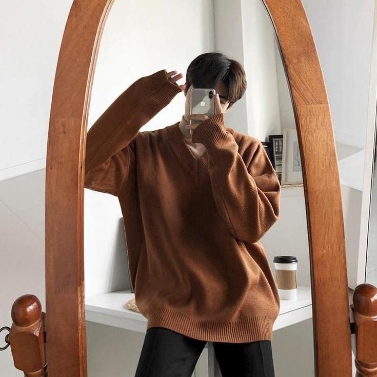 Cozy Vneck Knit Sweater