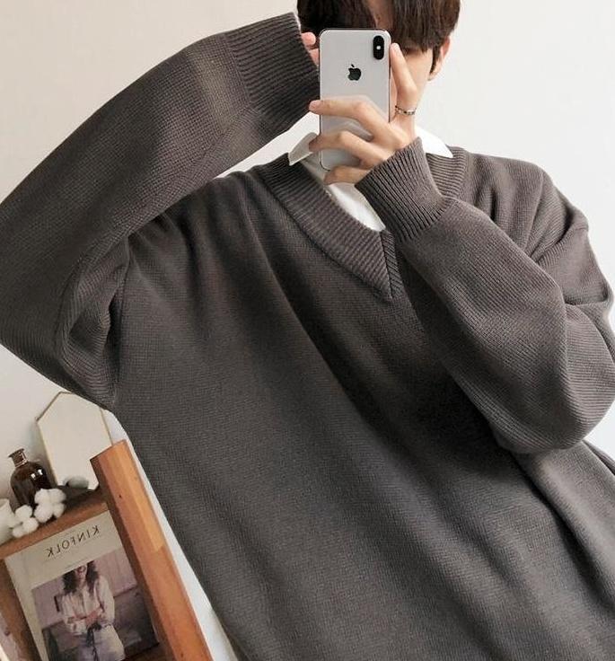 Cozy Vneck Knit Sweater